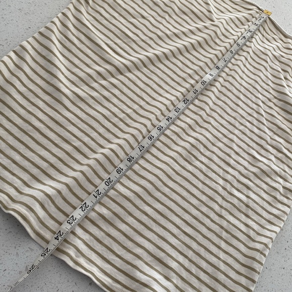 SOFT JOIE French terry heave cap dolman sleeve tee tank top stripes M - Picture 6 of 7